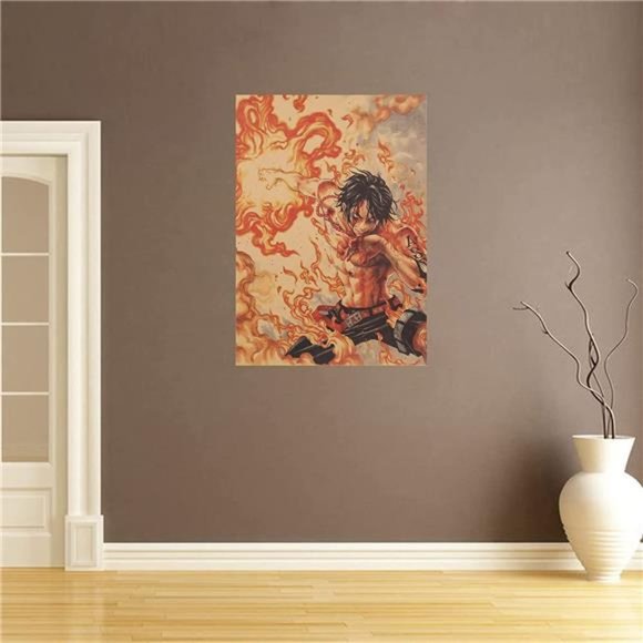 Japanese Anime Portgas D Ace One Piece Poster 20x14 inch Kraft Paper One Piece